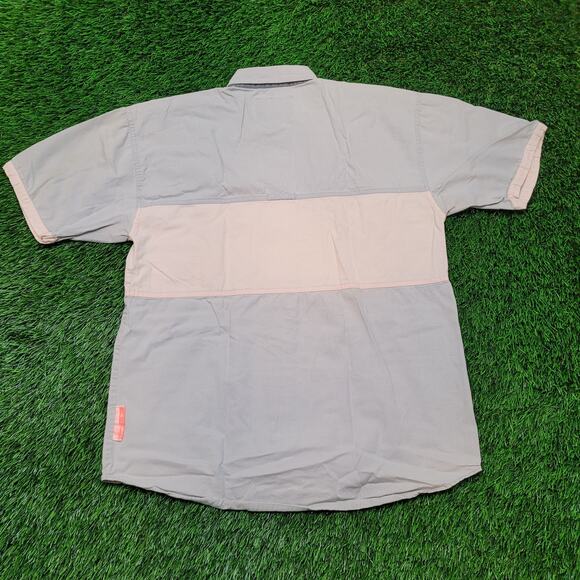 VTG 90s PCH Pacific Coast Highway Boxy Fit Color Block Shirt Mens M Oversized - Picture 6 of 9